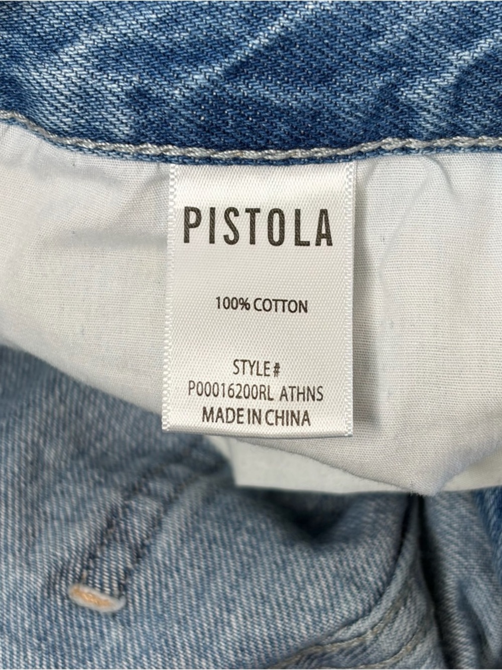 Pistola Lexi Mid Rise Bowed Straight Leg Jeans - Light Blue - Picture 6 of 7